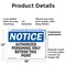 Signmission Authorized Personnel Only Beyond This Point OSHA Notice Sign, Plastic, 18in W x 12in L, 2PK OS-2PACK-NS-P-1218-L-10241 - alternate 2